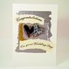 Greeting Card - Handmade Wedding Day Card - Congradulations on your Wedding Day 