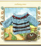 Reserved for Susan - Turquoise and Brown Striped Jumper - Image 1