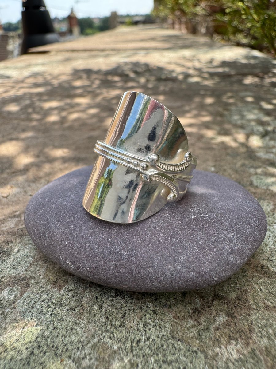 Tiny Sterling silver spoon ring