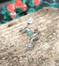 Rustic floral boho ring aventurine green - Image 3