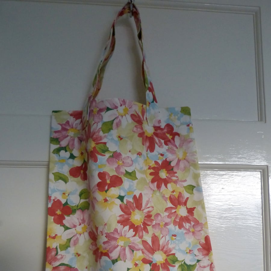Red Daisy Canvas Tote Bag