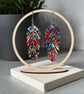 Multi- Colour Feather Leaf Earrings  - Image 9
