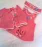 Baby Girl's 4 Piece Dress Set, Hand Knitted Baby Clothes, Custom Make, Baby Gift
