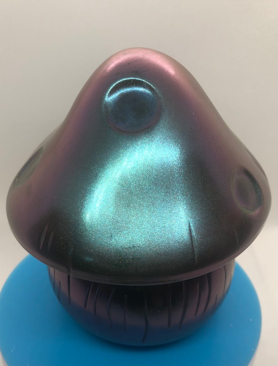 Handmade Resin Mushroom Jar - Whimsical, Nature-Inspired Trinket Storage