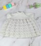 Hand Knitted Baby Dress and Cardigan Set, Lilac and White, 0-3 Months - Image 6