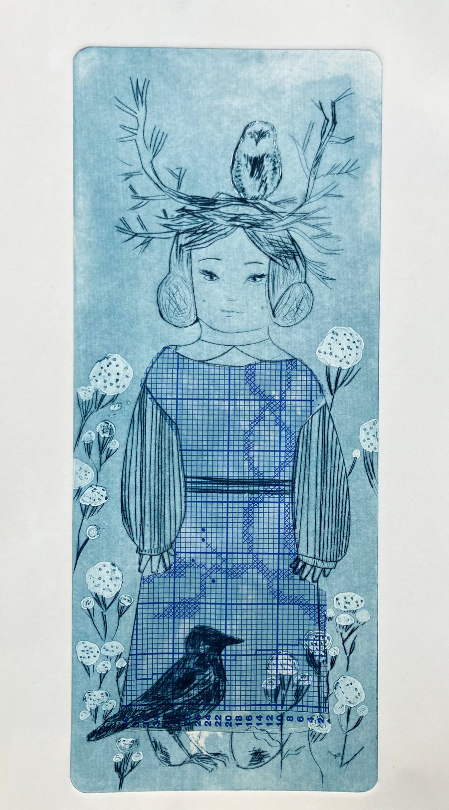 Blue Girl and Crow and Owlet 