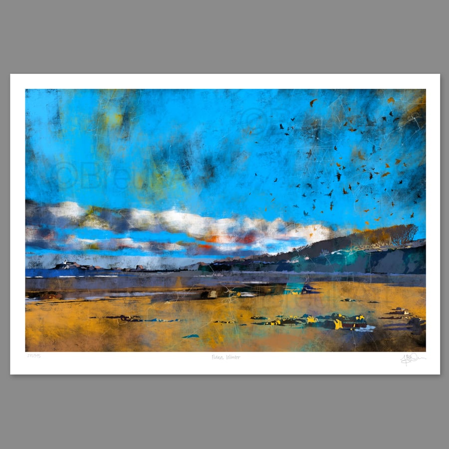 Fidra, Winter. Large Giclee print