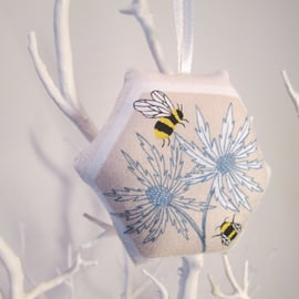 Sea Holly and bee Lavender Bag