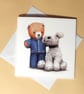 Greetings card - blank - Teddy Bears No.2 - Image 1