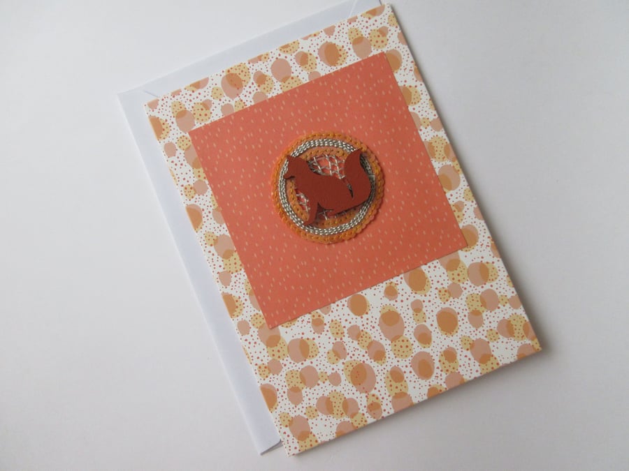Fox Blank Greetings Card suitable for Happy Birthday Thank You etc
