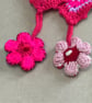 Artisan Floral Crochet Throw,Blanket with Hanging Corner Flower Motifs. 44" Sq. - Image 3