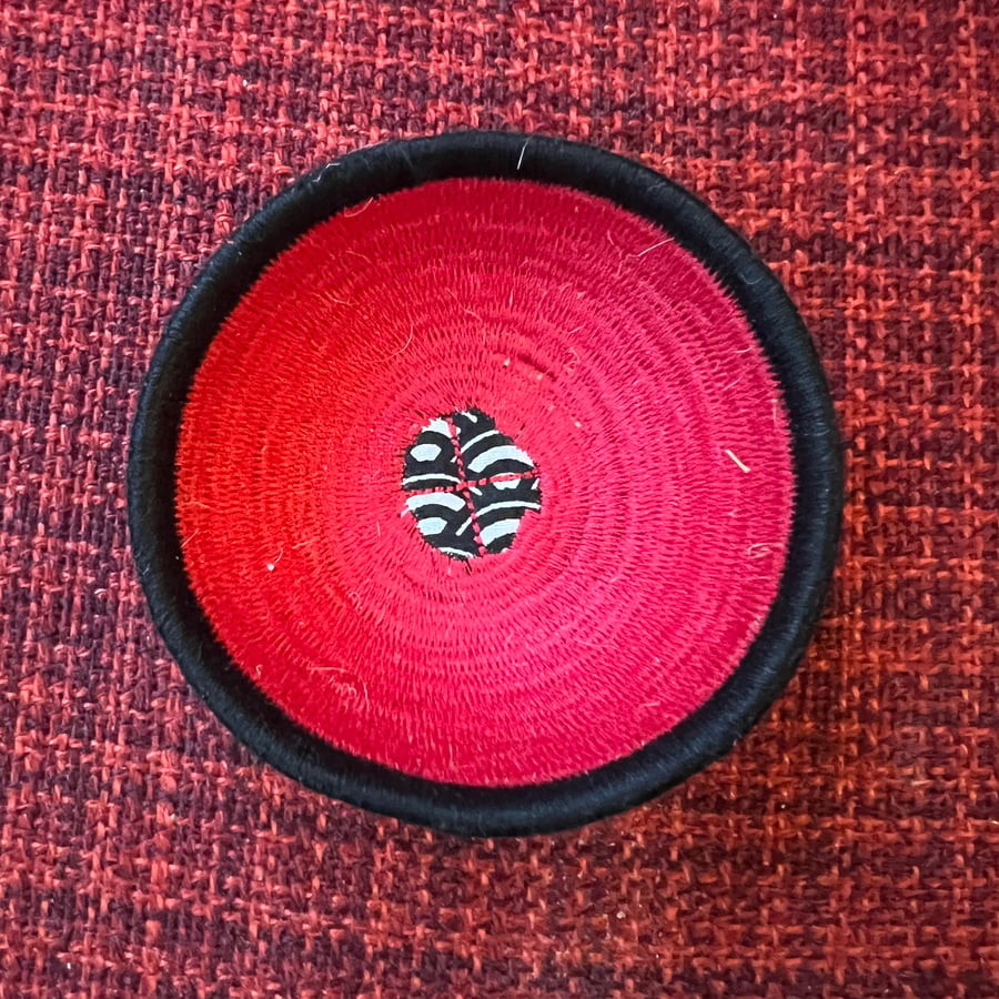 Red and black trinket bowl