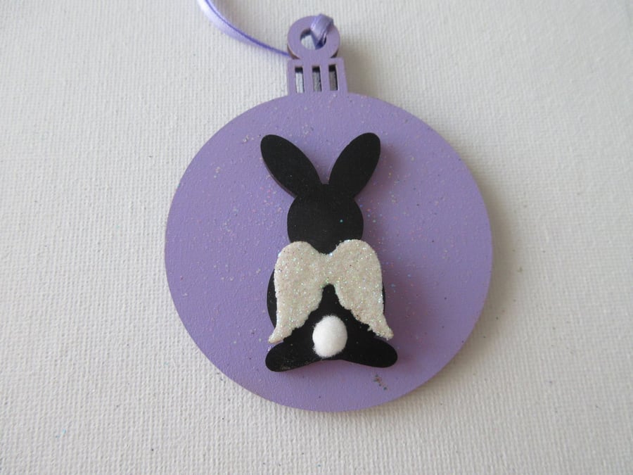 Hanging Decoration Christmas Tree Bauble Bunny Rabbit Memorial Angel Wings