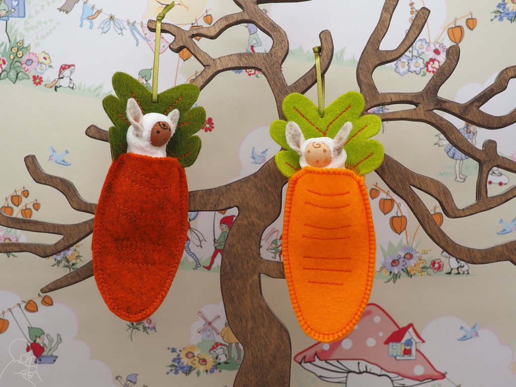 Cute Bunny Rabbit Carrot for Easter Gift or Egg Hunt