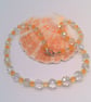 Citrine & Vintage Crystal Beaded Necklace & Earrings, Gift for Her, Mother's Day - Image 2