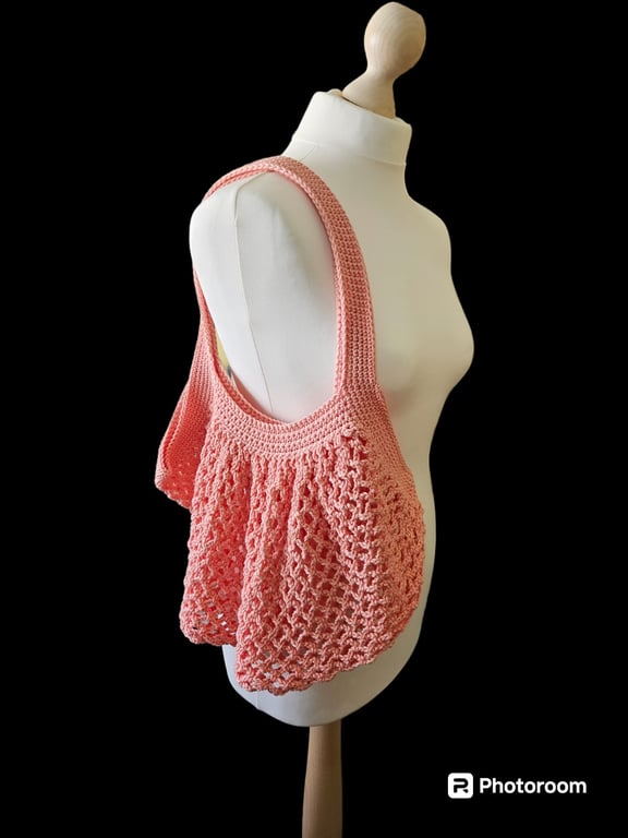 Crochet cotton market bag