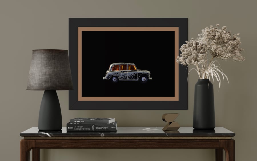 Fine Art Print - Die Cast Model London Taxi Cab