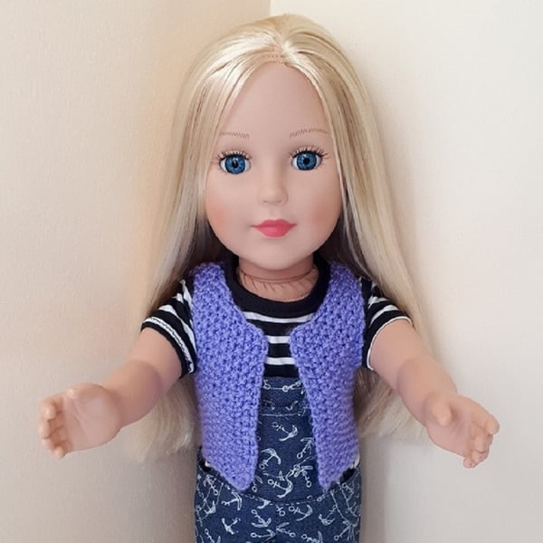 KNITTING PATTERN PDF Plain Vest for Doll