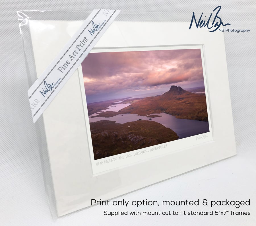 Stac Pollaidh, Inverpolly, Scotland - A6 (7" x 5") Unframed Print