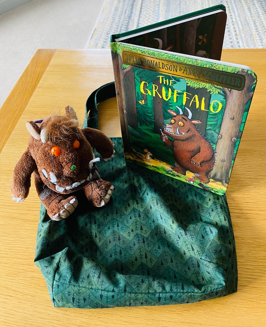 Child’s Story book bag with book and soft toy character