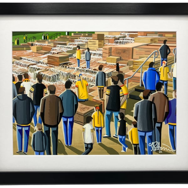 Pittsburgh, Water Steps Framed American Football Art Print 14" x 11" Frame 