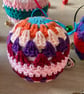 Crochet Christmas Baubles Set of 5 - Bright Colours - Tree Decorations - Image 6