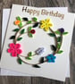 Stunning handmade quilled wreath card - Image 2