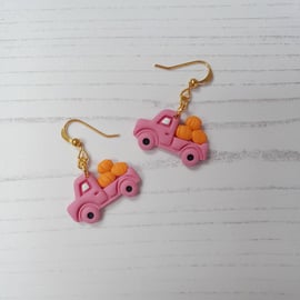 Pumpkins truck earrings