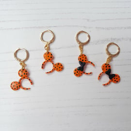 Halloween Mickey and Minnie ears earrings, choose your style and fixings