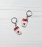 Mini Hearts coffee cup earrings, Valentine's Day - Image 1