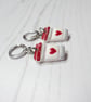 Mini Hearts coffee cup earrings, Valentine's Day - Image 2