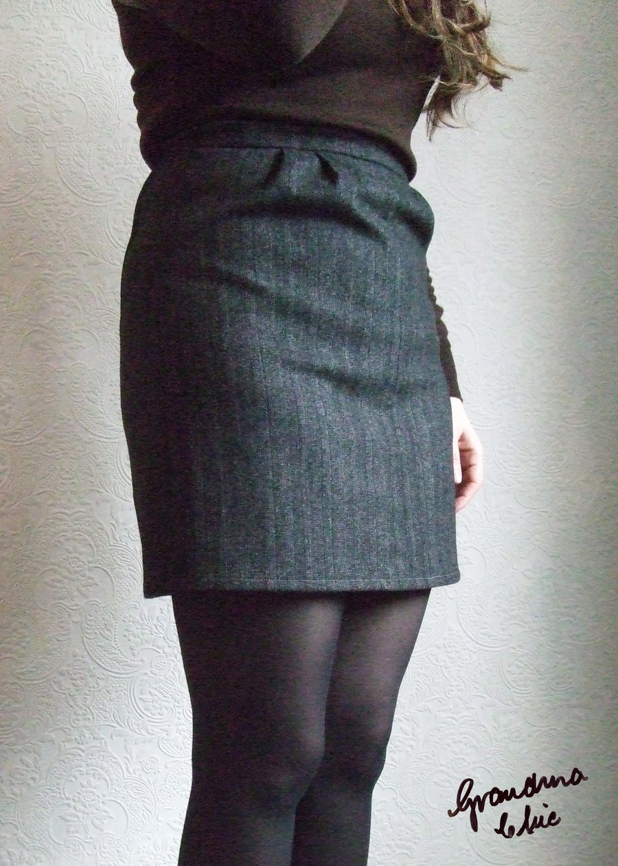 Dark grey pencil skirt