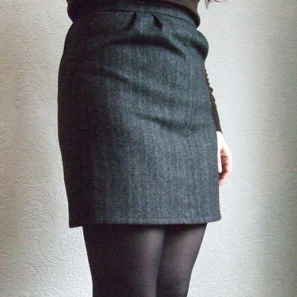 Dark grey pencil skirt