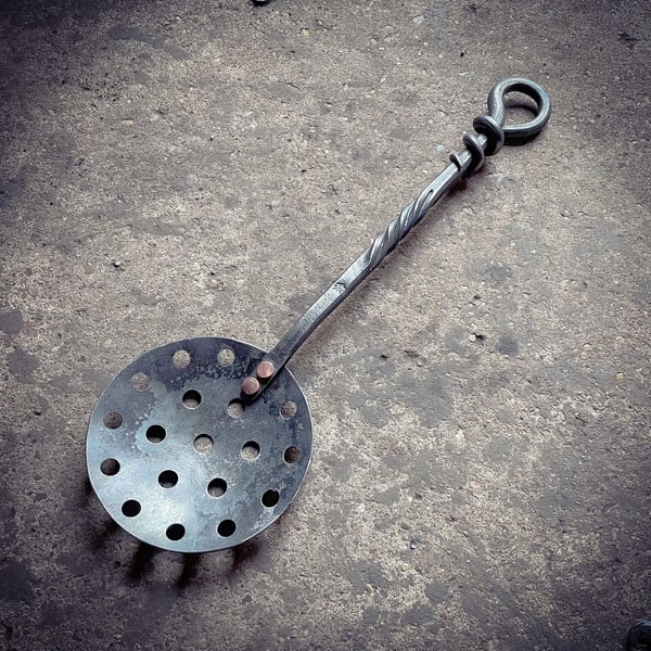 Hand Forged Mousetail Chestnut Roaster
