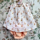 Handmade Bunny Dress & Bloomer Set