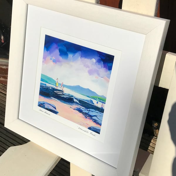 Framed Crocodile Rock , Millport signed  giclee print  ( free postage UK) 