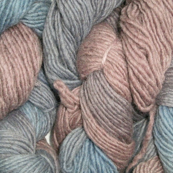 50g Hand-dyed 100% Wool  DK Dusky Pastels