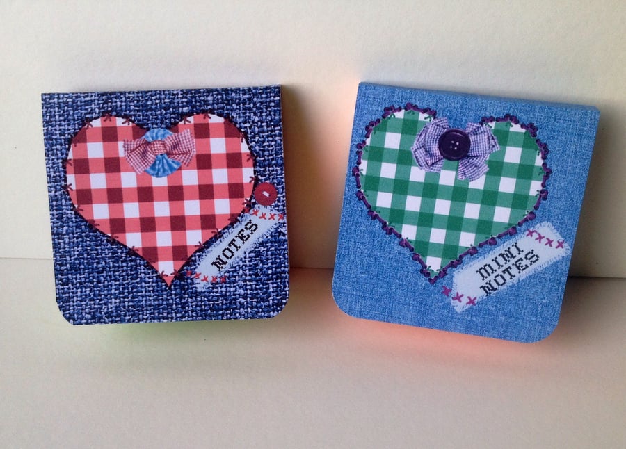 Mini Notebooks,Set of Two,Handmade Notebooks