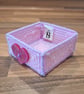 Small tray for small desk items - pink and purple with heart charm - Image 1