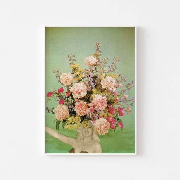 Flower Portrait Art Print - Floral Fashions II