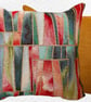 Scatter Cushion: Tapestry Shards design Gold reverse 17" (43cm) - Image 1