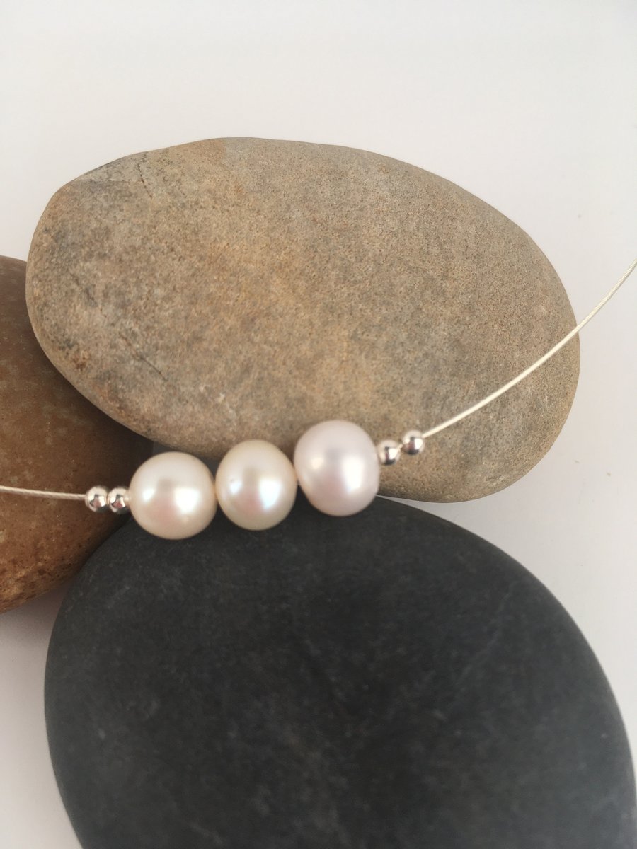 Large pearl choker style necklace - made in Sco... - Folksy