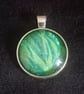 Green leafy nature pendant