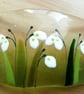 Fused Glass Snowdrop Ornament: Freestanding Spring Flower Art - Image 7