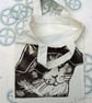 Pirate Cat Tote Hand Printed Mini Tote Shopping Bag - Image 2