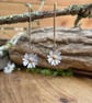 Handmade Gold & Silver Daisy Drop Earrings - Image 3