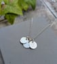 Sterling Silver Wildflower Trio Disc Necklace - JBJ2078 - Image 4