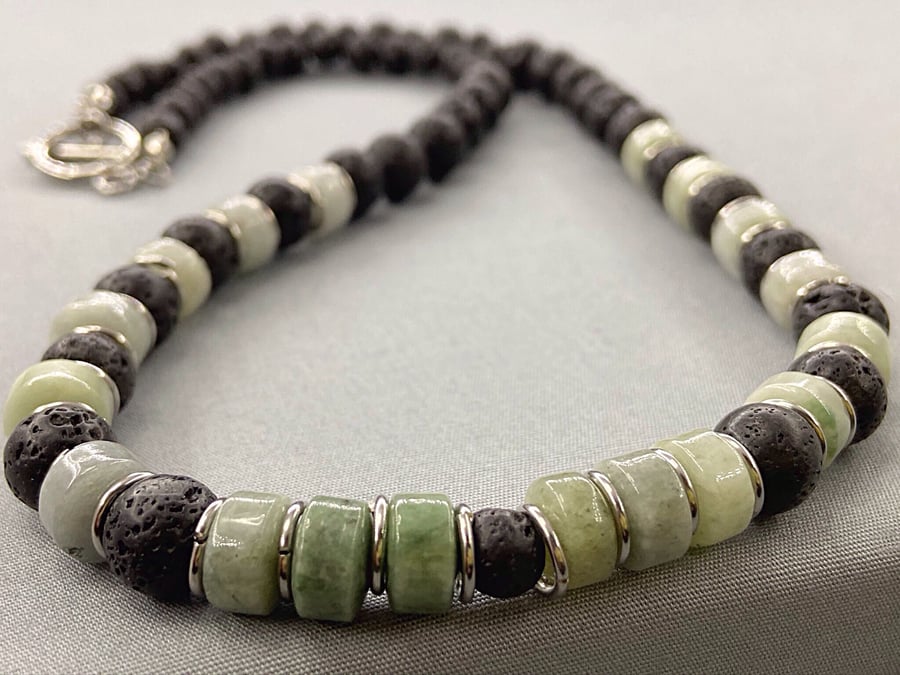 Jade cheap rock necklace