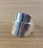 Upcycled Sterling Silver Twist Spoon Saddle or Wrap Ring (SKU130625)