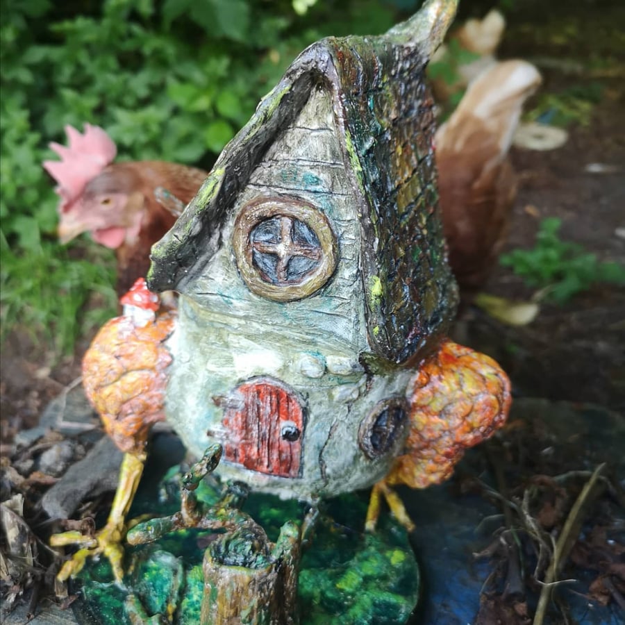 Baba Yaga House on Chicken Legs Sculpture